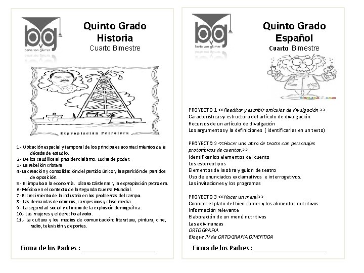 Quinto Grado Historia Español Cuarto Bimestre PROYECTO 1 <<Reeditar y escribir artículos de divulgación