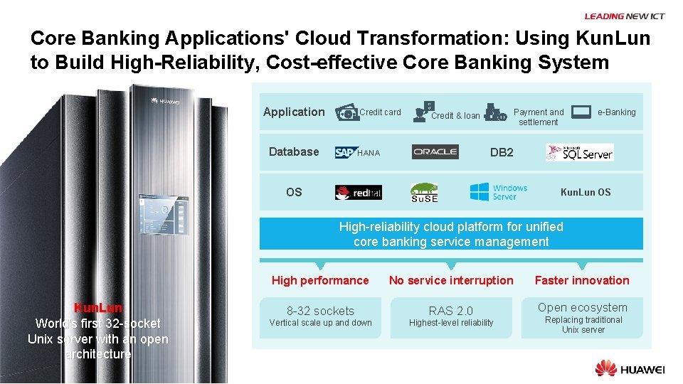 Core Banking Applications' Cloud Transformation: Using Kun. Lun to Build High-Reliability, Cost-effective Core Banking