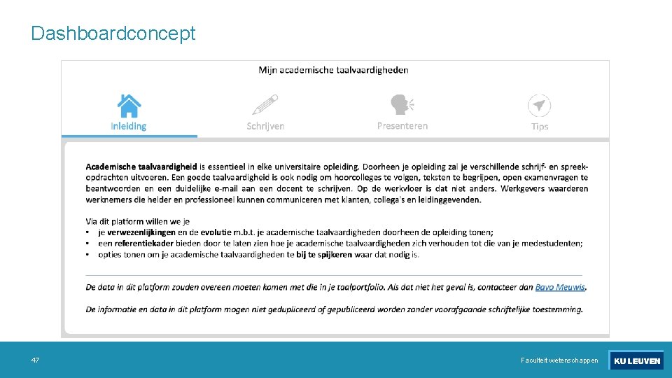 Dashboardconcept 47 Faculteit wetenschappen 