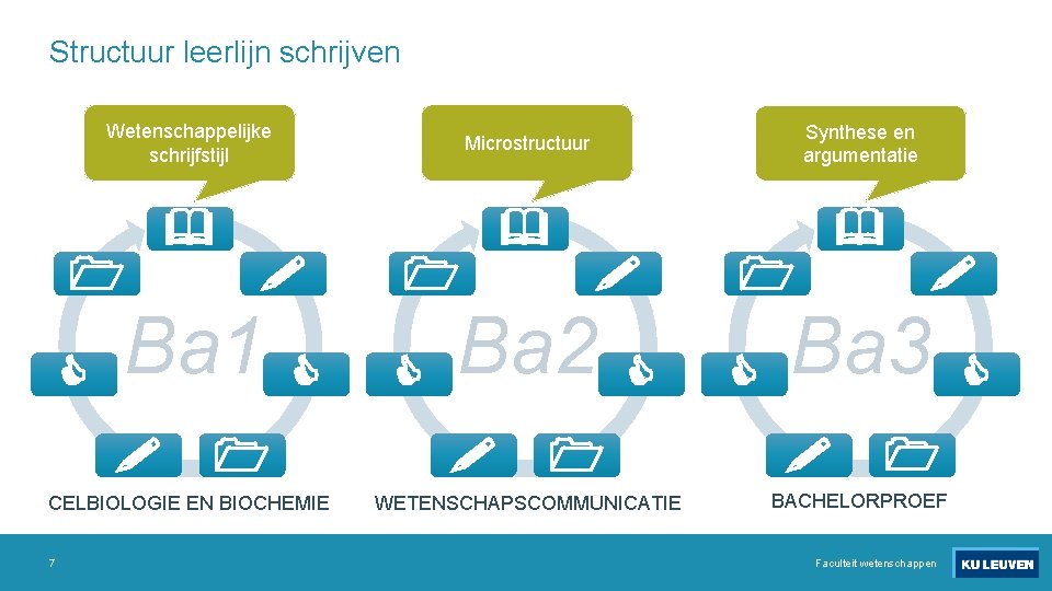 Structuur leerlijn schrijven Wetenschappelijke schrijfstijl Microstructuur Synthese en argumentatie Ba 1 CELBIOLOGIE EN BIOCHEMIE