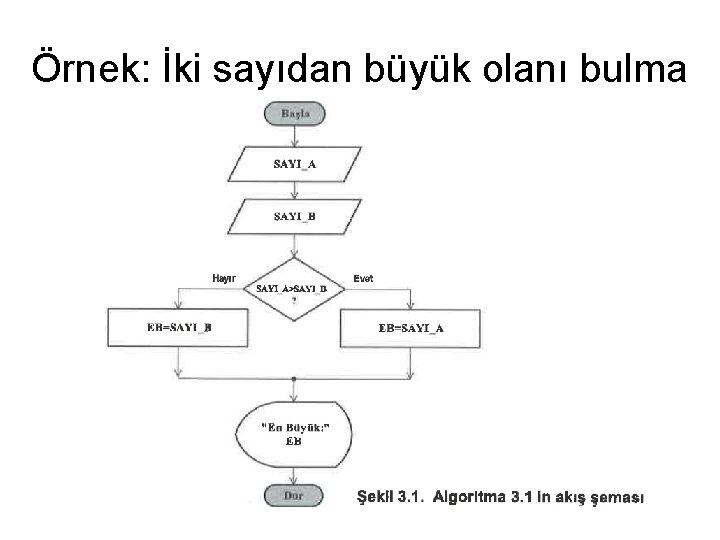 Örnek: İki sayıdan büyük olanı bulma 