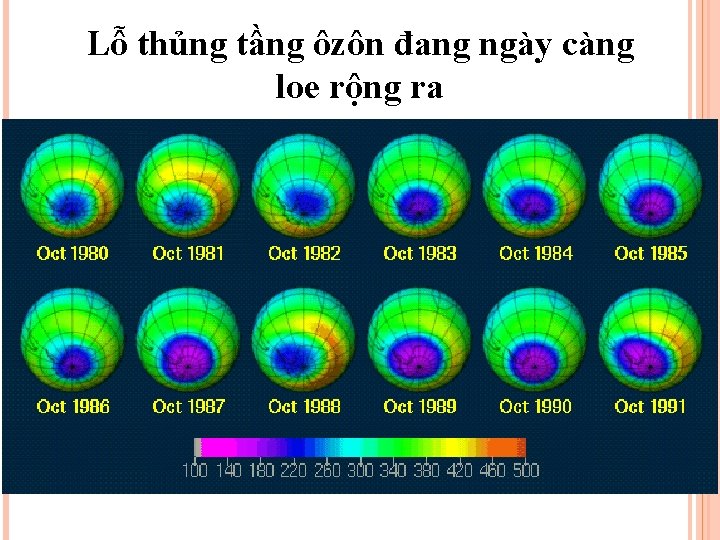 Lỗ thủng tầng ôzôn đang ngày càng loe rộng ra 