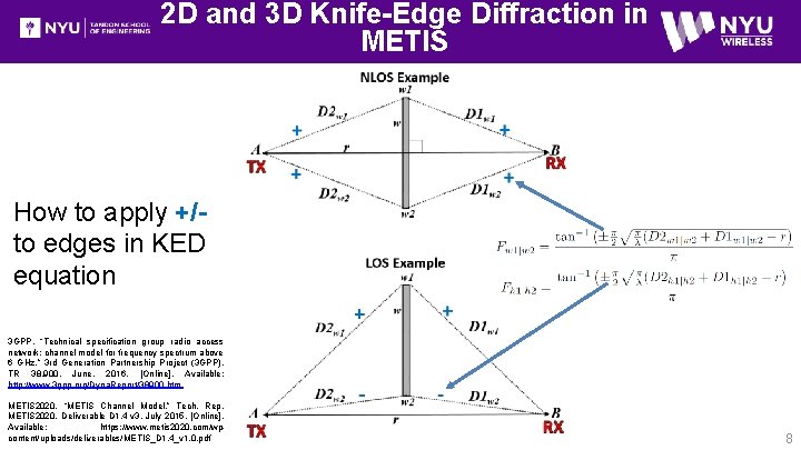 2 D and 3 D Knife-Edge Diffraction in METIS How to apply +/to edges