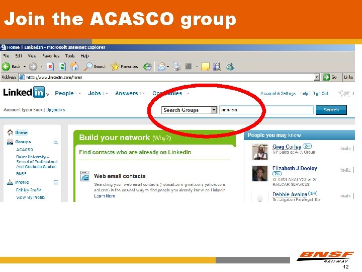 Join the ACASCO group 12 