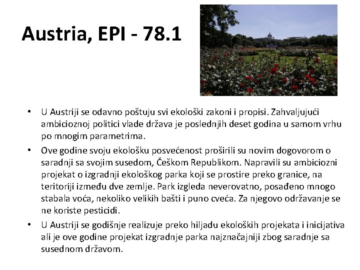 Austria, EPI - 78. 1 • U Austriji se odavno poštuju svi ekološki zakoni