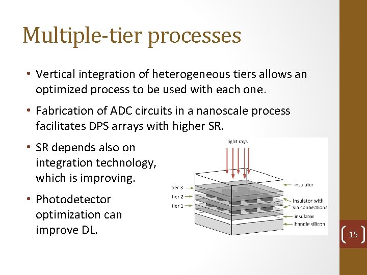 Multiple-tier processes • Vertical integration of heterogeneous tiers allows an optimized process to be
