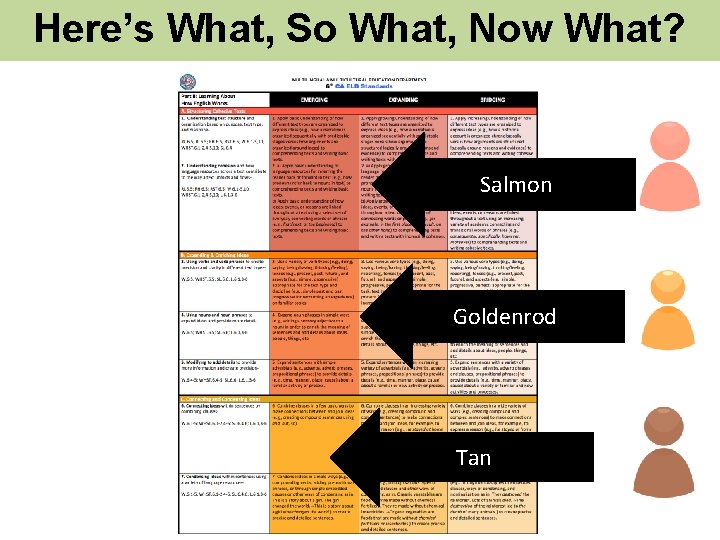 Here’s What, So What, Now What? Salmon Goldenrod Tan Part II: Learning About How