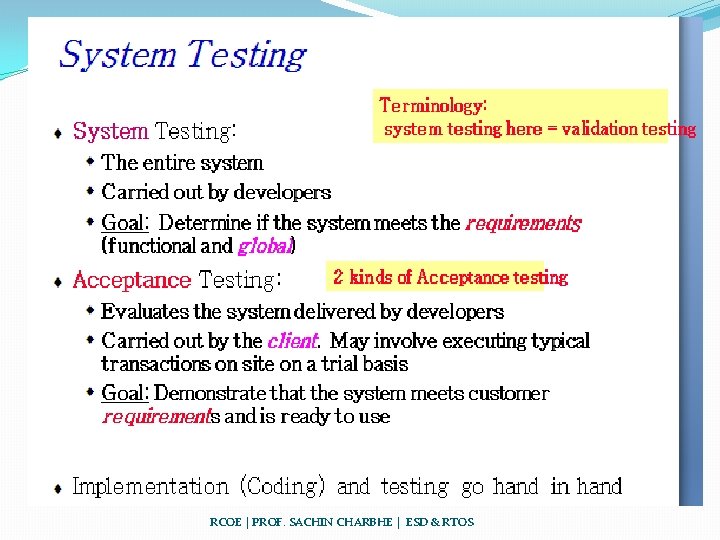 RCOE | PROF. SACHIN CHARBHE | ESD & RTOS 