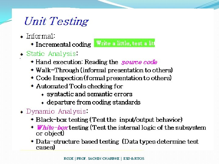 RCOE | PROF. SACHIN CHARBHE | ESD & RTOS 