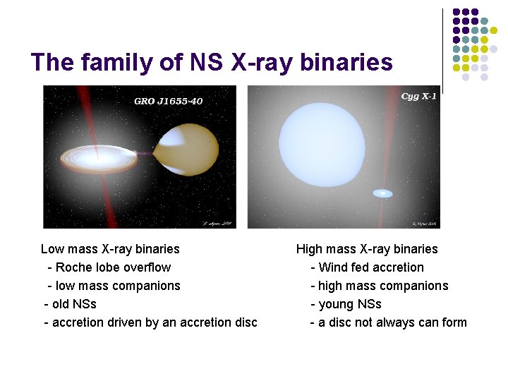 The family of NS X-ray binaries Low mass X-ray binaries - Roche lobe overflow