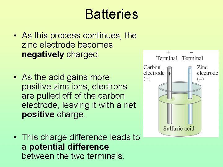 Electric Current Unit 3 Batteries A battery is