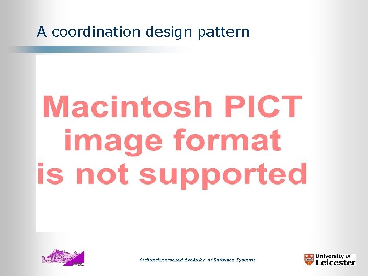 A coordination design pattern Architecture-based Evolution of Software Systems 