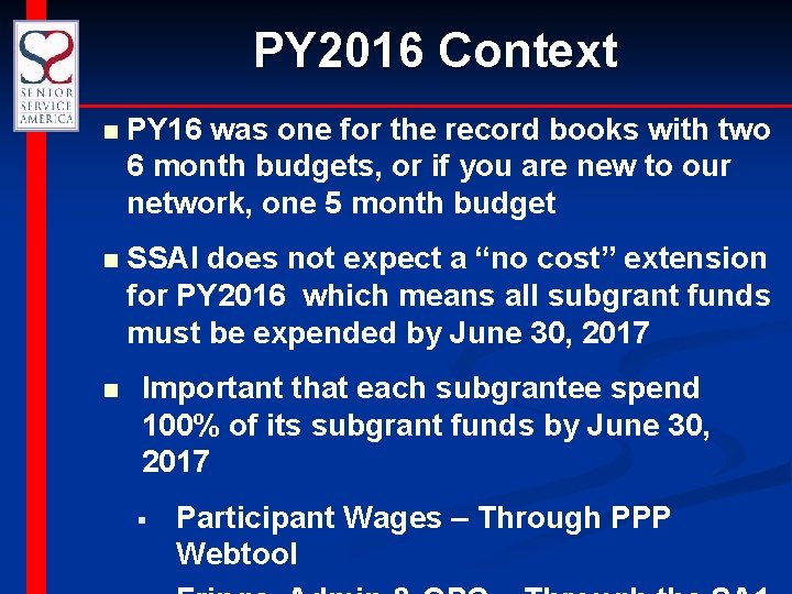 PY 2016 Context n PY 16 was one for the record books with two