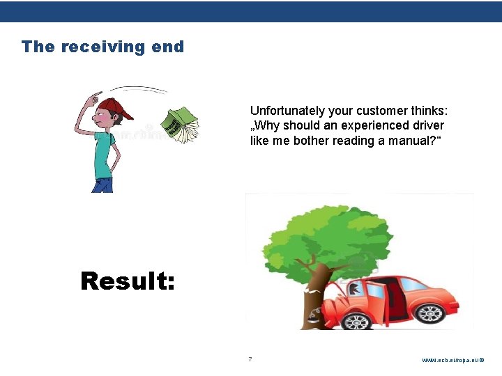 Rubric The receiving end Unfortunately your customer thinks: „Why should an experienced driver like Rubric The receiving end Unfortunately your customer thinks: „Why should an experienced driver like