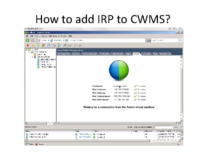 How to add IRP to CWMS? 
