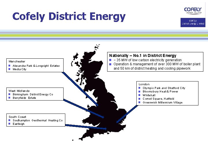 Cofely District Energy Nationally – No. 1 in District Energy Manchester Alexandra Park &