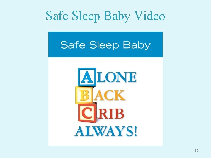 Safe Sleep Baby Video 19 