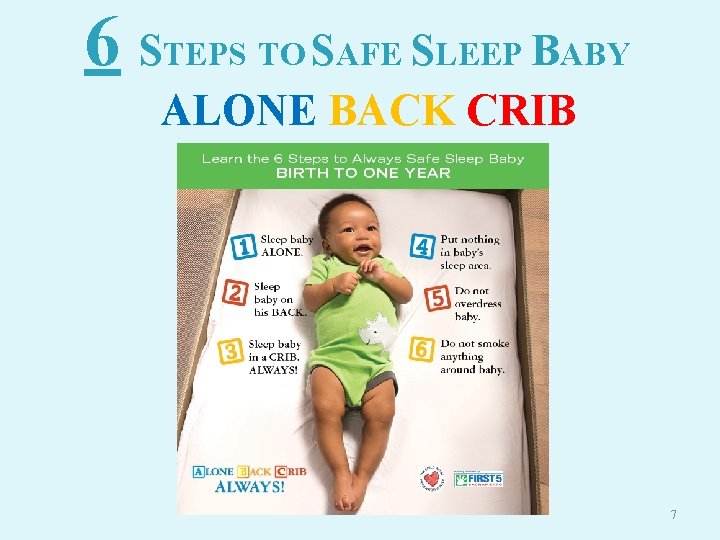6 STEPS TO SAFE SLEEP BABY ALONE BACK CRIB 7 