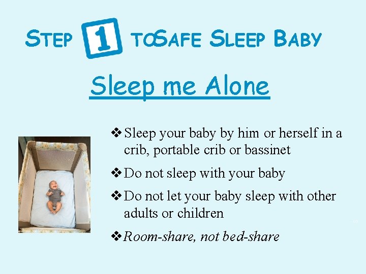 TOSAFE SLEEP BABY Sleep me Alone v Sleep your baby by him or herself