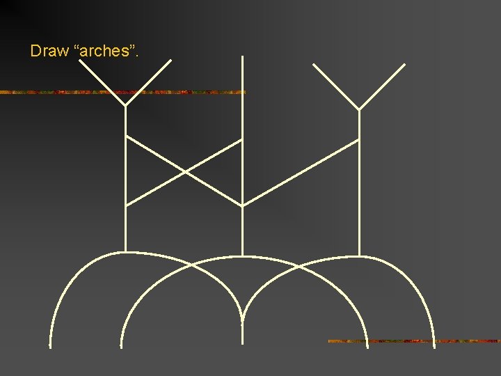 Draw “arches”. 