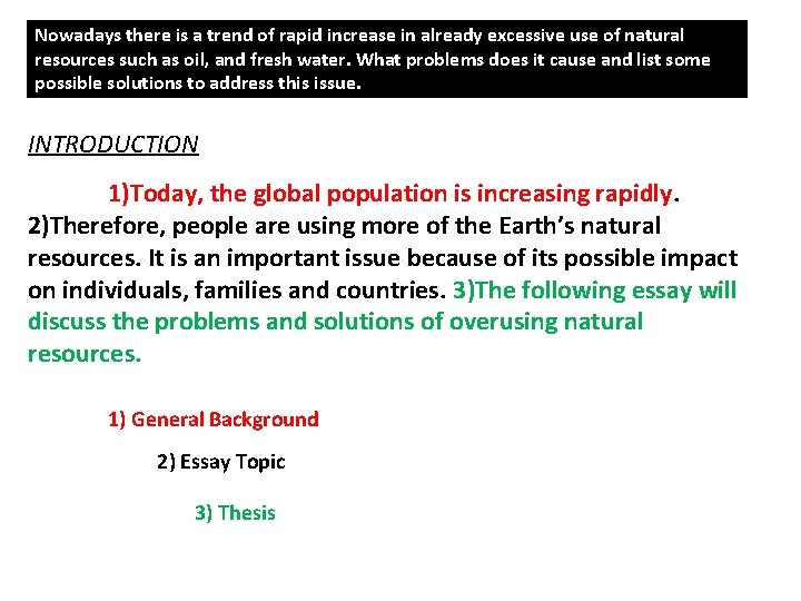 Nowadays there is a trend of rapid increase in already excessive use of natural