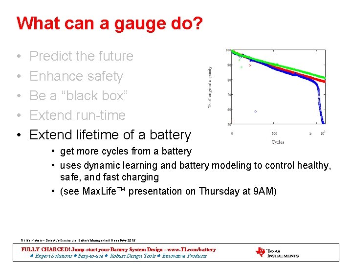 What can a gauge do? • • • Predict the future Enhance safety Be