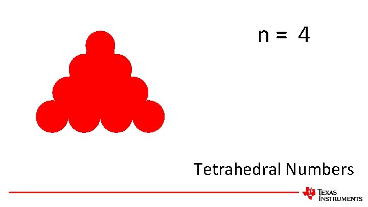 n= 4 Tetrahedral Numbers 