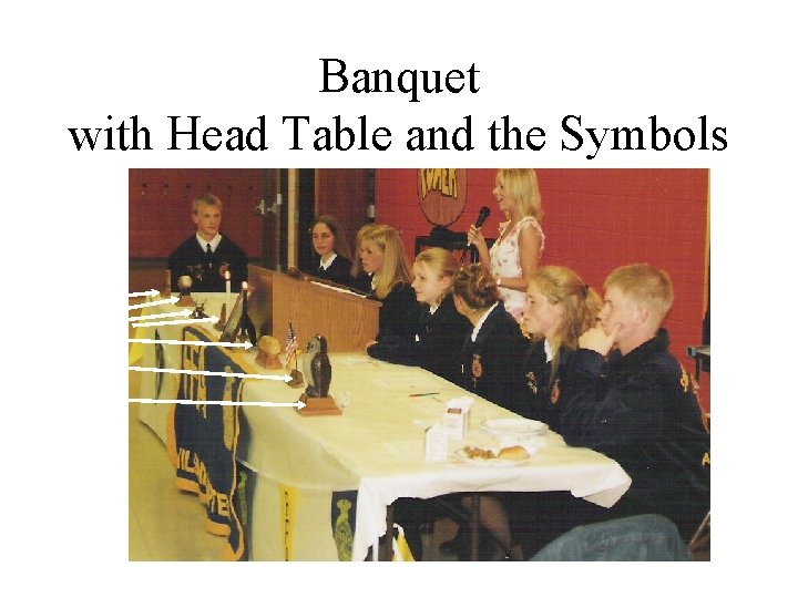 Banquet with Head Table and the Symbols 