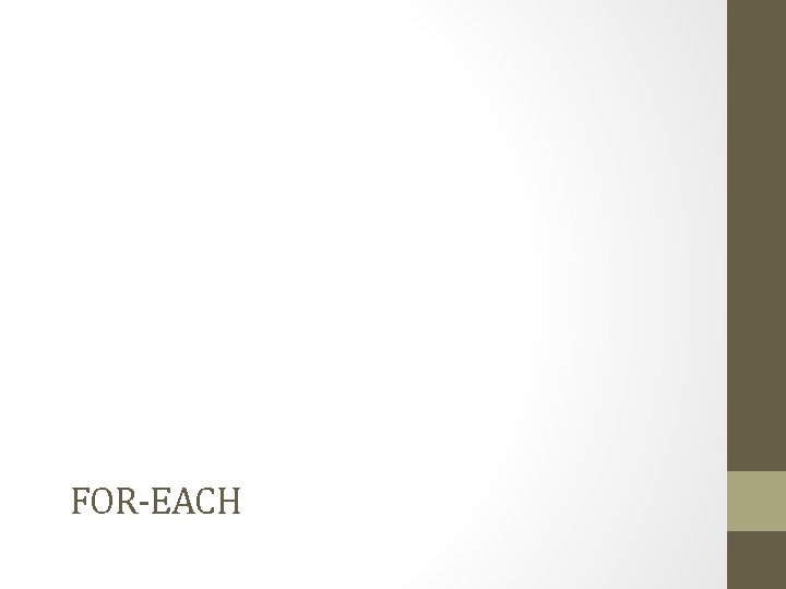 FOR-EACH 