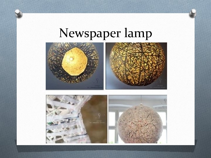 Newspaper lamp 