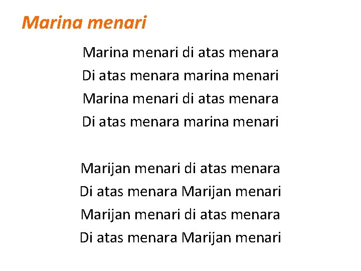 Marina menari di atas menara Di atas menara marina menari Marijan menari di atas