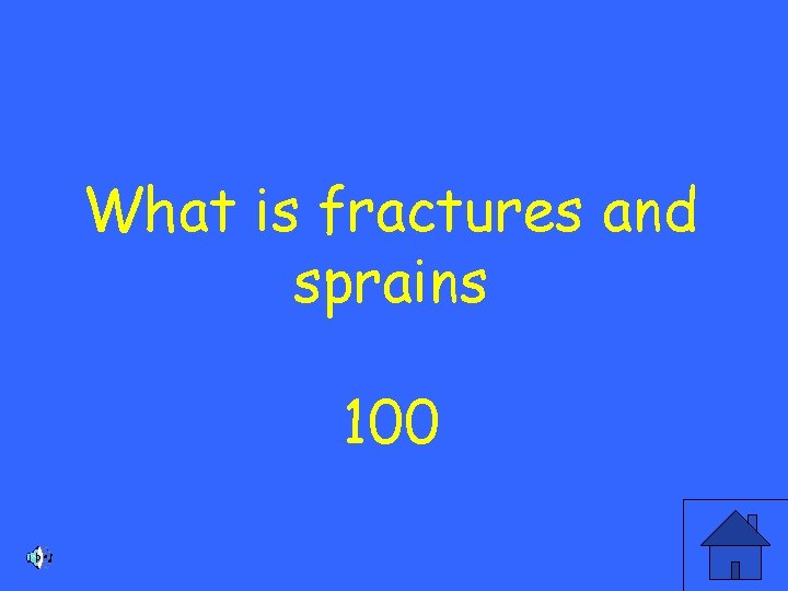 What is fractures and sprains 100 