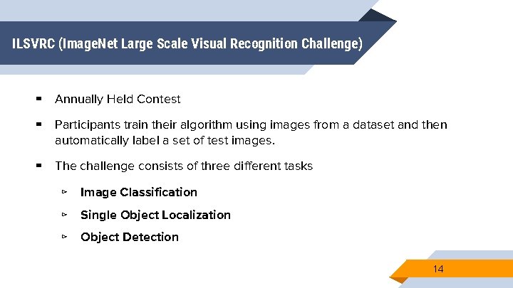 ILSVRC (Image. Net Large Scale Visual Recognition Challenge) ▰ Annually Held Contest ▰ Participants ILSVRC (Image. Net Large Scale Visual Recognition Challenge) ▰ Annually Held Contest ▰ Participants