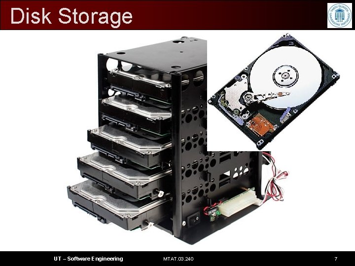Disk Storage UT – Software Engineering MTAT. 03. 240 7 