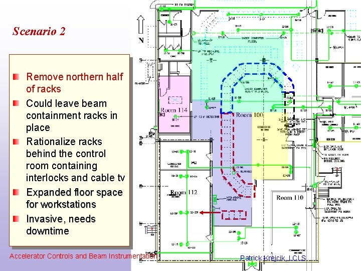 Scenario 2 Remove northern half of racks Could leave beam containment racks in place