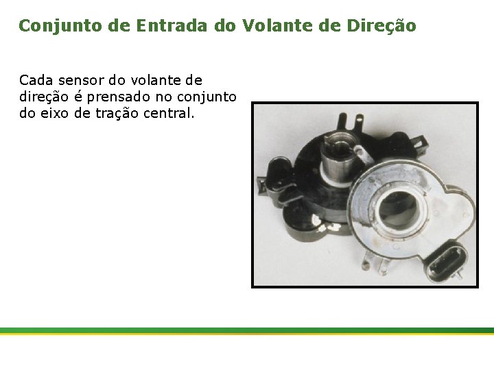 Conjunto de Entrada do Volante de Direção Cada sensor do volante de direção é