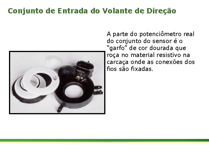 Conjunto de Entrada do Volante de Direção A parte do potenciômetro real do conjunto