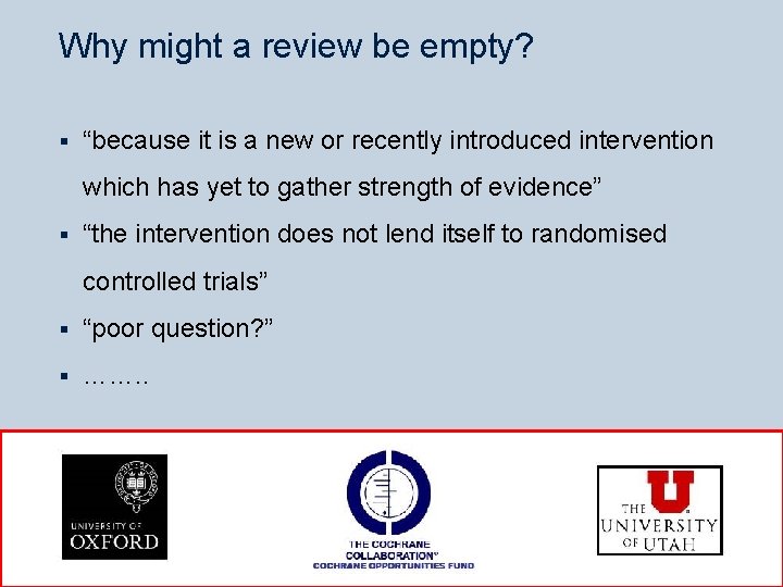 Why might a review be empty? § “because it is a new or recently