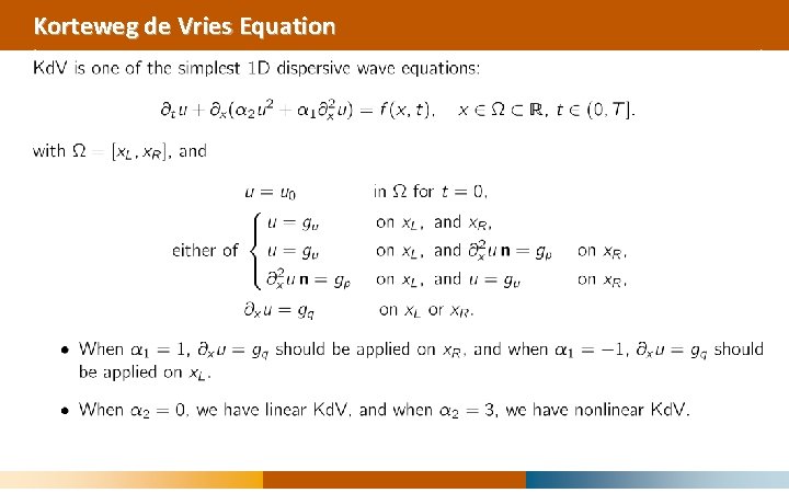 Korteweg de Vries Equation 