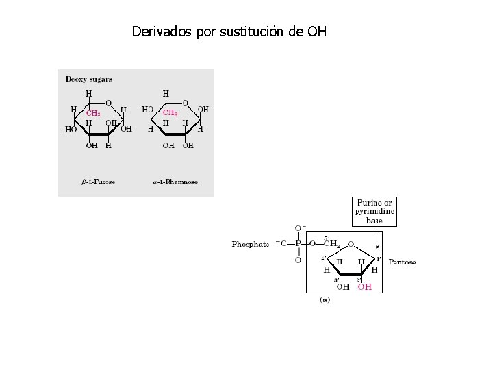 Derivados por sustitución de OH 