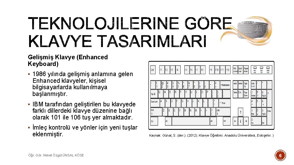 Gelişmiş Klavye (Enhanced Keyboard) § 1986 yılında gelişmiş anlamına gelen Enhanced klavyeler, kişisel bilgisayarlarda