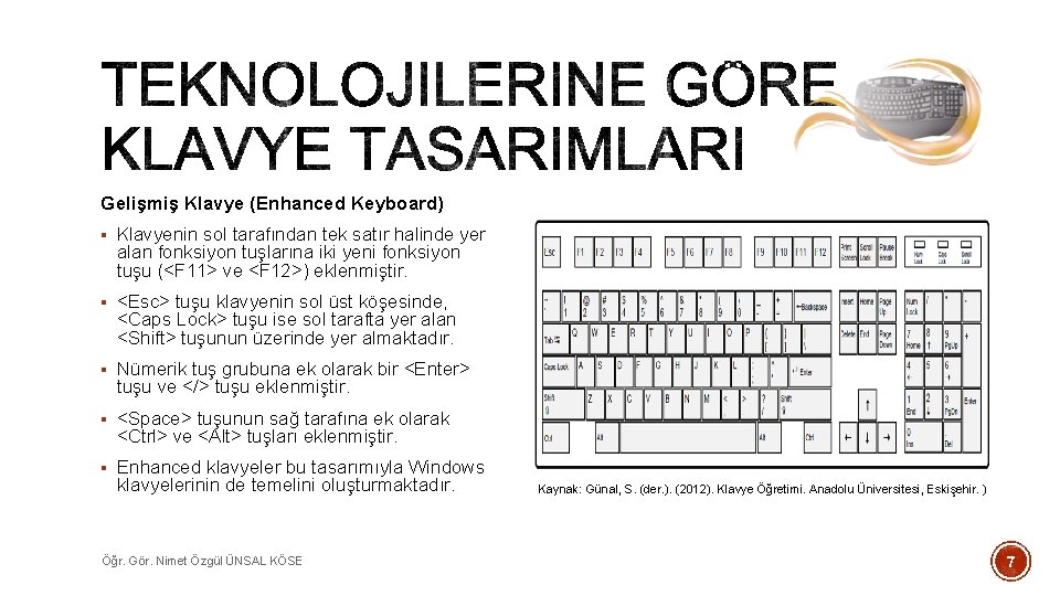 Gelişmiş Klavye (Enhanced Keyboard) § Klavyenin sol tarafından tek satır halinde yer alan fonksiyon