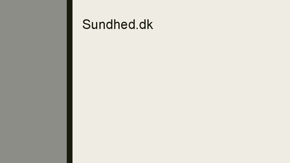 Sundhed. dk 