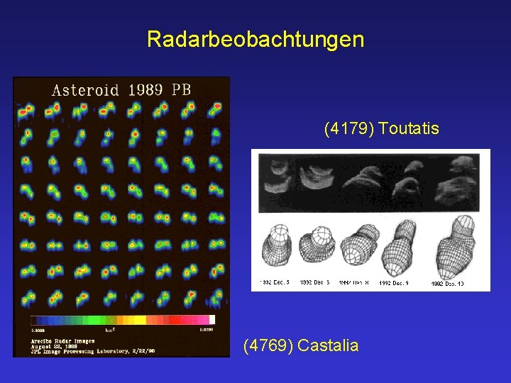 Radarbeobachtungen (4179) Toutatis (4769) Castalia 