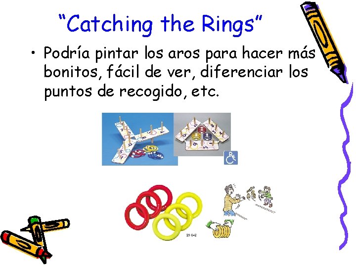 “Catching the Rings” • Podría pintar los aros para hacer más bonitos, fácil de