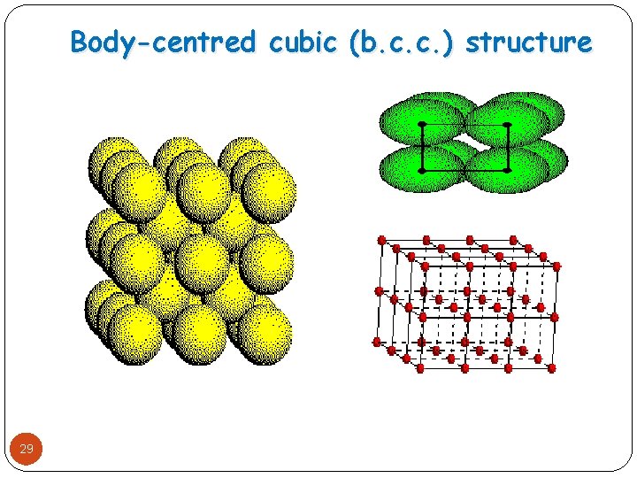 Body-centred cubic (b. c. c. ) structure 29 