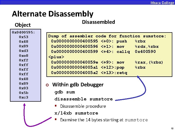 Alternate Disassembly Disassembled Object 0 x 0400595: 0 x 53 0 x 48 0