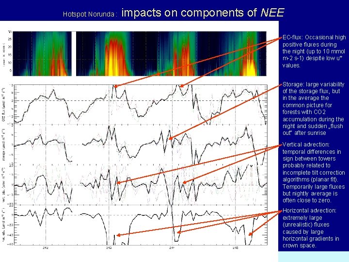 Hotspot Norunda : impacts on components of NEE EC-flux: Occasional high positive fluxes during