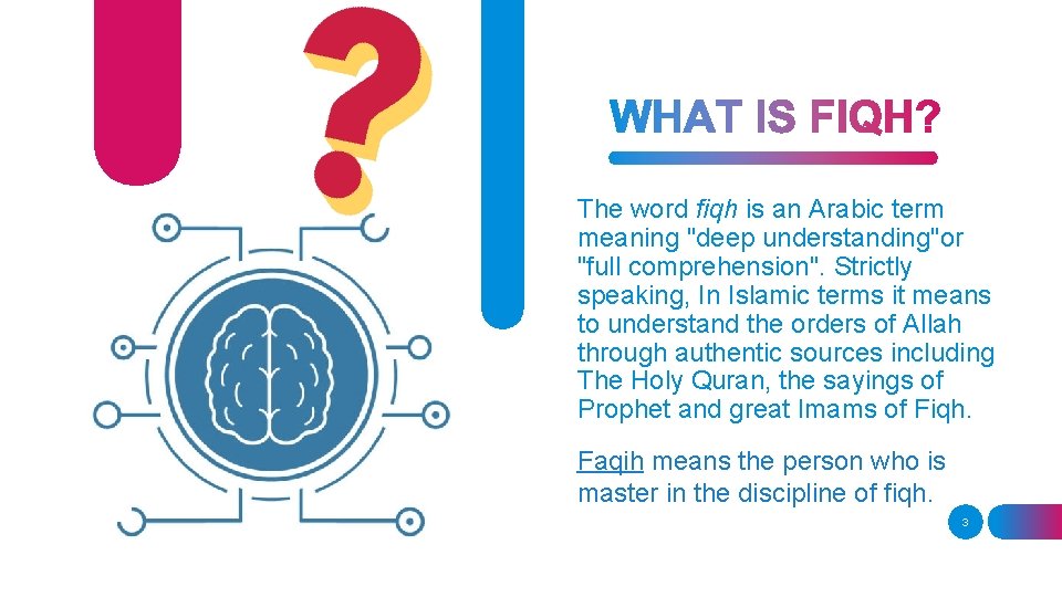 The word fiqh is an Arabic term meaning "deep understanding"or "full comprehension". Strictly speaking, The word fiqh is an Arabic term meaning "deep understanding"or "full comprehension". Strictly speaking,