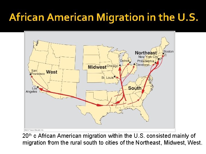 African American Migration in the U. S. 20 th c African American migration within